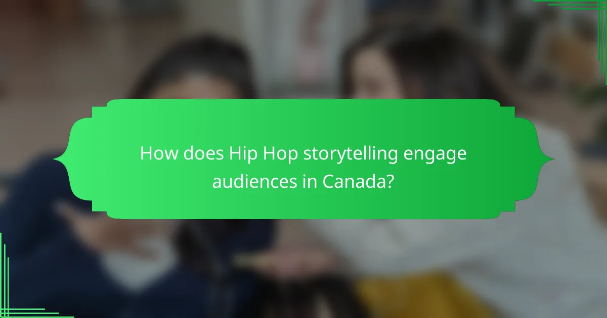 How does Hip Hop storytelling engage audiences in Canada?