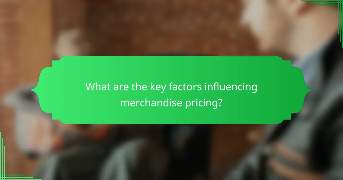 What are the key factors influencing merchandise pricing?